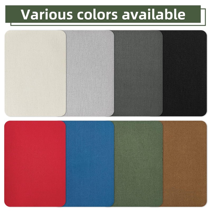 Zesion 12PCS Fabric Iron on Patches 100% Cotton Repair Patch