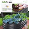 KING BIRD Raised Garden Bed with Cover Galvanized Oval Planter