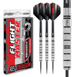 RED DRAGON Crusader: 24g Flightmaster - Tungsten Darts Set with Flights and Stems