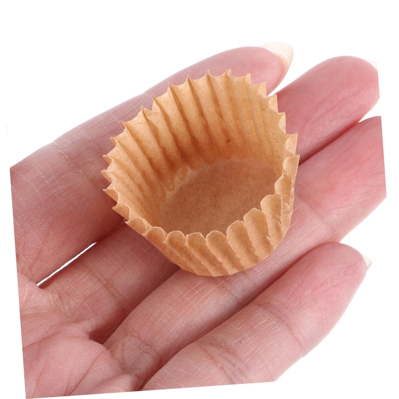 NOLITOY 1000pcs Mini Muffin Baking Cups Kraft Paper Cupcake Liners