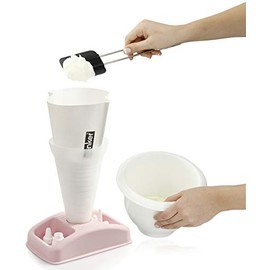 Zenker 44733Â Piping Bag Holder, Plastic, Pink/Transparent, 20Â x 12Â x 13Â cm