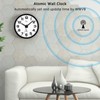 WallarGe Atomic Wall Clock with Night Light - Silent Lighted
