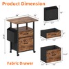 GYIIYUO 2 Drawer File Cabinet with 24'' Extended Desktop, Mobile