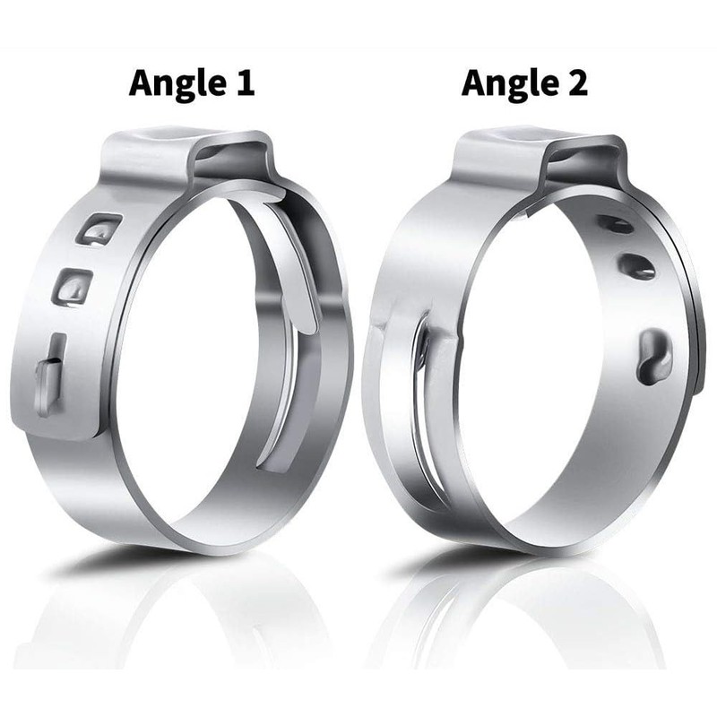 DMNI Stainless Steel Cinch Clamps Crimp Rings - 1/2" Inch