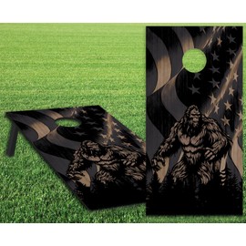 Tower Decals Bigfoot American Flag Cornhole Board Vinyl Wrap