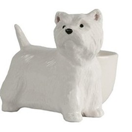 Quail Ceramics - Westie with Egg Cup