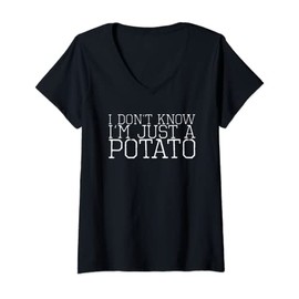Womens I Don't Know I'm Just A Potato V-Neck T-Shirt