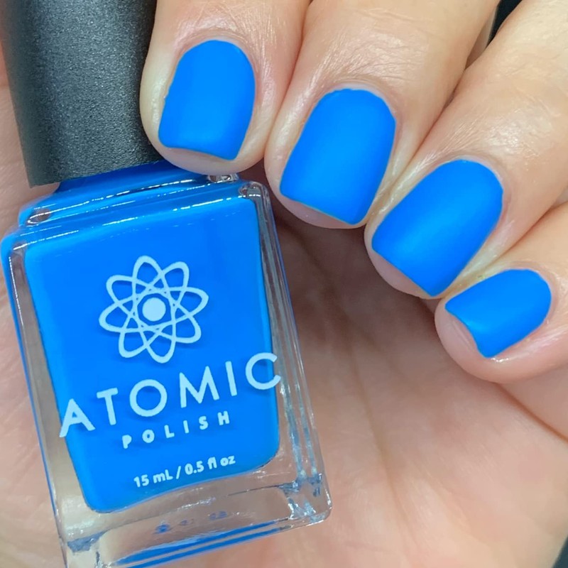 Pastel Neon Blue Nail Polish