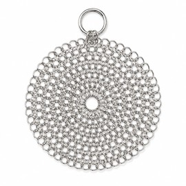 Stainless Steel Chainmail Scrubber for Cookware – Flexible Mesh Cleaner for Removing Burnt Food and Stubborn Residue