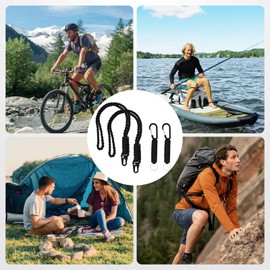 4 PCS Heavy Duty Paracord Lanyard,Paracord Keychain Lanyard,Strong Load-Bearing Capacity,Easy to Use,Suitable for Camping,Mountaineering,Hiking,Etc.(Black)