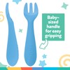 Nuby Silicone Easy Grip Fork & Spoon Set, 12+m in