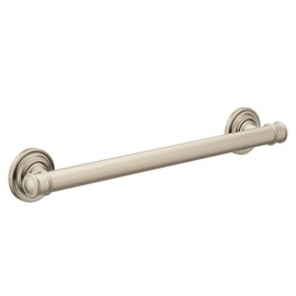 Moen YG6424BN Bathroom Safety 24-Inch Stainless Steel Traditional Bathroom Grab Bar, Brushed Nickel
