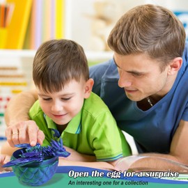 DUOCIYUAN DUOCIYUAN 3D Gedrucktes Drachenei, Drachen Spielzeug Überraschungsdrache Im Ei für Geschenke Beweglicher Drachen Figuren für Easter Weihnachtstag Schreibtisch Dekoration (Pterodactyl Grün)