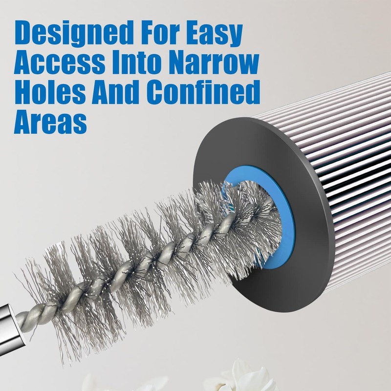 Sutekus Wire Brush Set Bore Cleaning Brush Set with 1/4