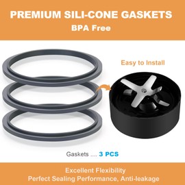 StLiSuYmx 3PCS Premium Gasket Replacement Parts and Accessories for Nutribullet 900 Series Blender 600W and 900W, Rubber Seal Rings Compatible with Nutribullet Pro 900