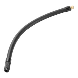 Motoforti Universal Tyre Inflator Extension Hose Air Compressor Extension Hose Adapter 10.24 Inch M8 x 0.8 10 mm OD Heavy Duty Rubber Hose Black Connector