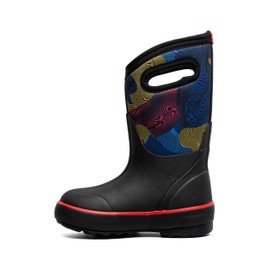 BOGS Classic Ii-Warped Stripes (Toddler/Little Big Kid) Rain Boot, Black Multi, 9 US Unisex