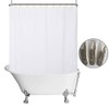 N&Y HOME Waterproof Fabric Clawfoot Tub Shower Curtain 180 x