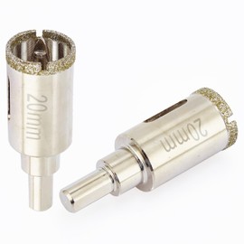 DaduoRi 3/4" Diamond Hole Saw with Pilot Bit, 3/4" Tile Drill Bits for Porcelain Tile, Granite, Ceramic, Marble, Glass, Stones, 1 3/8" Depth of Cut (20mm*2 PCS)