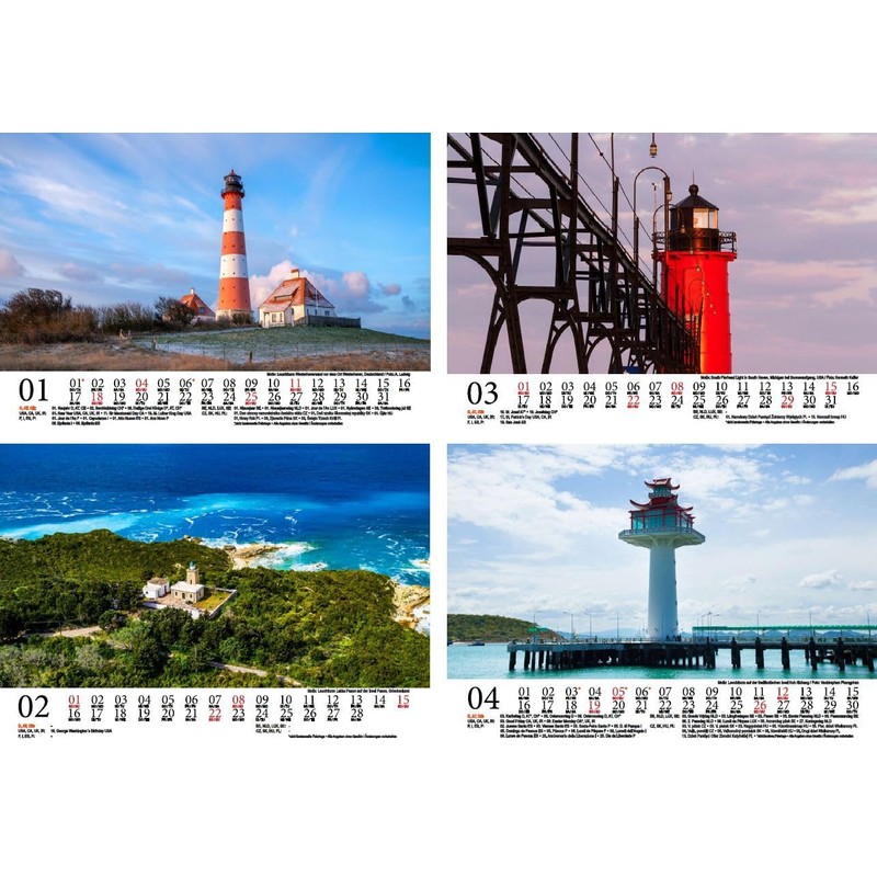 Leuchtturmzauber DIN A5 Desk Calendar Landscape Format for 2026 Coast