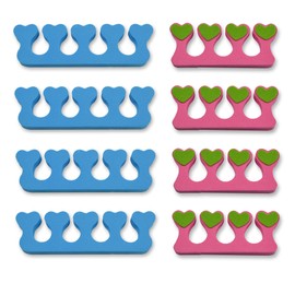 K-Pro Toe Separators & Finger Separators Set - 8 Pieces Soft Foam Spacers for Fingers and Toenails - Ideal for Painting, Manicure, Pedicure & Nail Art - Flexible & Reusable