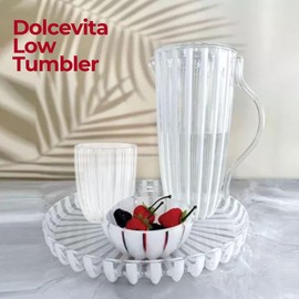 Guzzini Dolcevita 12oz Low Tumbler, Mother of Pearl - 100% Recycled Plastic - Unbreakable, Reusable, BPA-Free, Iced Coffee, Smoothie, Water - Stackable Cup for Kids, Home & Kitchen