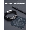 Bandmax Ich Liebe Dich Leather Bracelet Men's Stainless Steel Bracelet