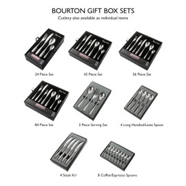 Robert Welch Bourton Bright Cutlery Coffee/Espresso Spoon, Set of 8. Made from Stainless Steel. Dishwasher Safe.