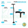 Infinity Bastón Infinity Luz Led 4 Apoyos Plegable Base Articulada