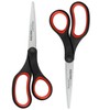 Westcott 8" Titanium-Bonded Non-Stick Scissors, 2-Pack, Black and Red