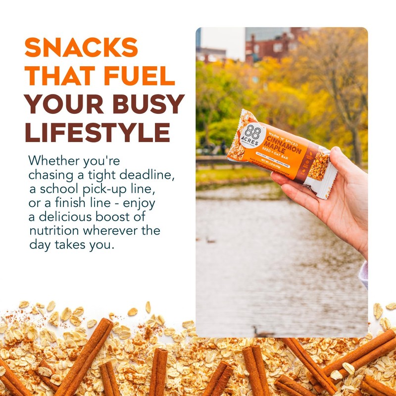 88 Acres 88 ACRES Cinnamon Maple Seed +Oat Granola Bar