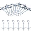 Glarks 15pcs M5 O-Shaped Eye Bolt Toggle Anchors Set for