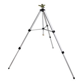 Impact Sprinkler Head on Tripod Base, Heavy Duty Lawn Sprinklers, 360 Degree Large Area Irrigation, Metal Sprinkler Nozzle with Solid Alloy Metal Extension Legs (36in)