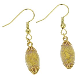 Glass Of Venice Murano Glass Ca D'Oro Olives Earrings - Pink Gold