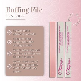 Tammy Taylor Peel ‘N’ Stick Clean Finish Buffer | Lima para Dar Brillo a Uñas Naturales para Uñas de las Manos y de los Pies | Material de Tela Sanita