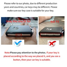 ontto Car Key Case Key Cover Fits Volvo S60 S90 XC40 XC60 XC90 V60 V90 S60 S90 T5 T6 T8 Polestar 1 2 Remote Control Key Fob Metal Leather Key Protection Case 4 Button, A Black
