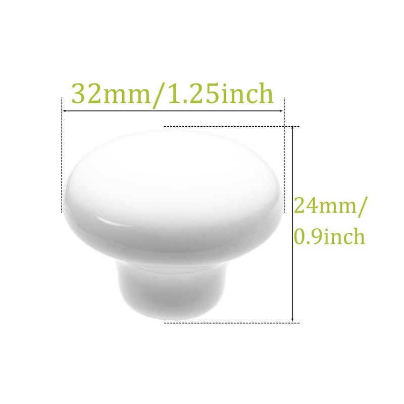 NAKUPENDA Pack of 6 Furniture Knobs, Round Ceramic Cupboard Drawer