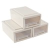 Uumitty 6 Quart Stacking Chest Storage Drawer Box, 3 Pack