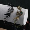 PartyforU Elfenblumenkrone mit Drachenmond für Cosplay, Bronze Elfen Kopfschmuck für