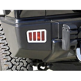 Pirate Mfg H20048SC 05-10 H2 Hummer SUV & SUT Chrome Billet Rear Bumper Light Guards