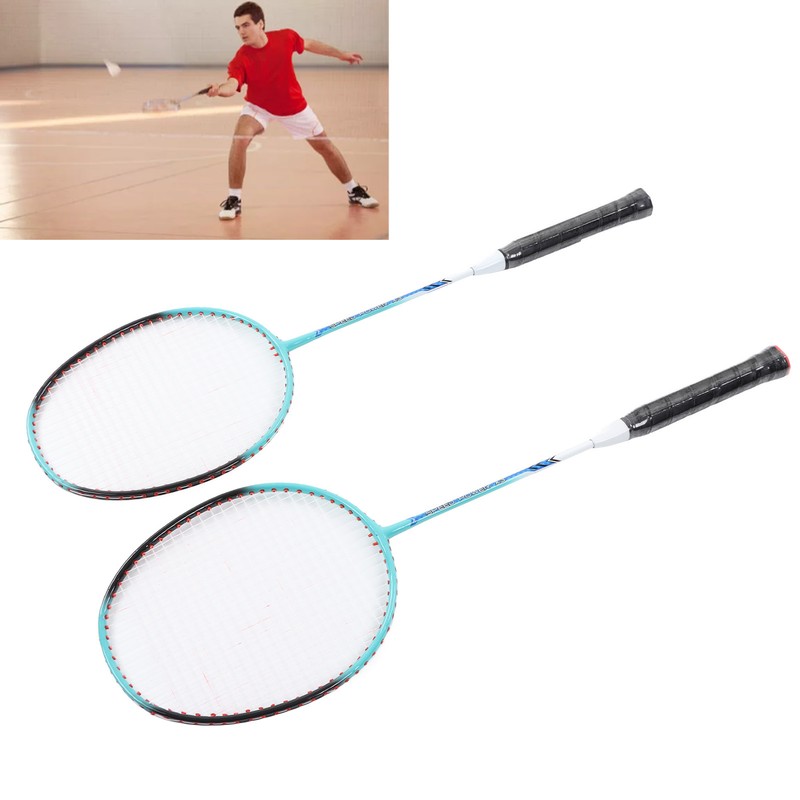 2 PCS X3 Badminton Rackets Iron Alloy Integrated Double Badminton