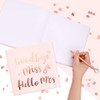 HOWAF Goodbye Miss Hello Mrs Notebook Pink & Rose Gold