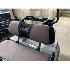 10L0L Golf Cart Bench Seat Cover Set, Washable Polyester Mesh Cloth Fits EZGO RXV TXT (Size:S) (Gray+Black)