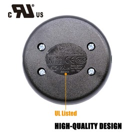 2-Pack Floor Foot Cord Switch UL Listed, Foot Pedal Push Inline Switch On-off Control Wire Cable Power Plug for LED lights, Halogen and Incandescent Bulbs lamp,5Ft 18AWG