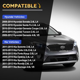 Paquete de bocinas de encendido UF611 compatible con HYUNDAI 08-14 Sonata, 10-16 Santa Fe, 10-15 Tucson, Genesis Coupe/Kia 11-15 Sorento, 10-13 Forte, 09-15 Optima, 11-15 Sportage reemplaza #C16677