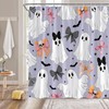 NYCCSM Halloween Bow Ghost Shower Curtain Hooks,71W x71H