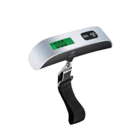 Afnax Digital Portable Luggage Scale, Travel scale, Suitcase scale, weigher scale, 50kg Capacity, with Temperature Sensor, Silver scale, Hanging scale