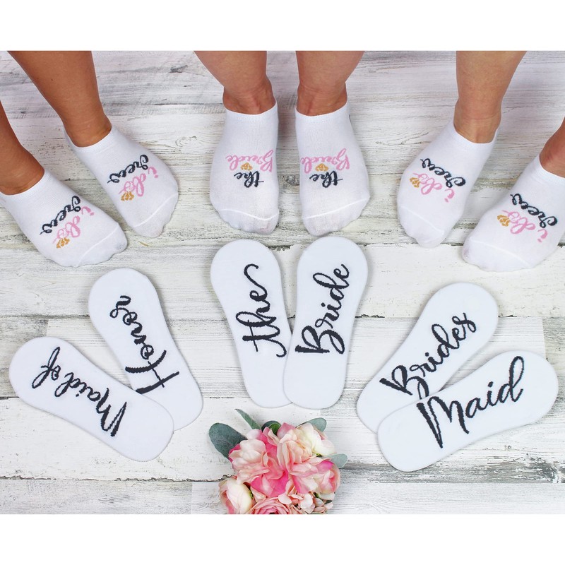 Lillian Rose Crew Bridal Party Socks Bride, Bridesmaid and Maid