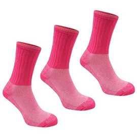 Karrimor Heavyweight Boot Socks Black Washable 3 Pack Kids Accessories Pink Ladies 4-8