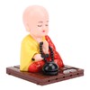 Tyenaza Little Monk Figurine Solar Toys, Chinese Little Buddha Monk